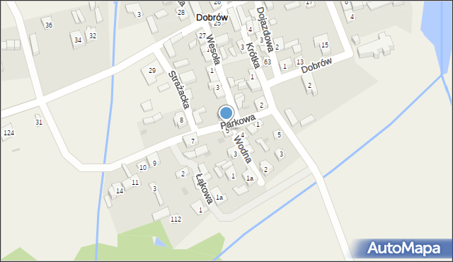 Dobrów, Parkowa, 5, mapa Dobrów