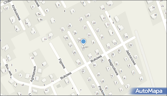 Dobrzykowice, Parkowa, 22, mapa Dobrzykowice