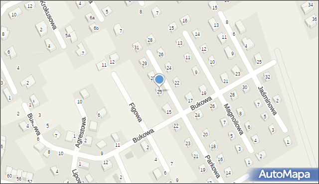 Dobrzykowice, Parkowa, 25, mapa Dobrzykowice
