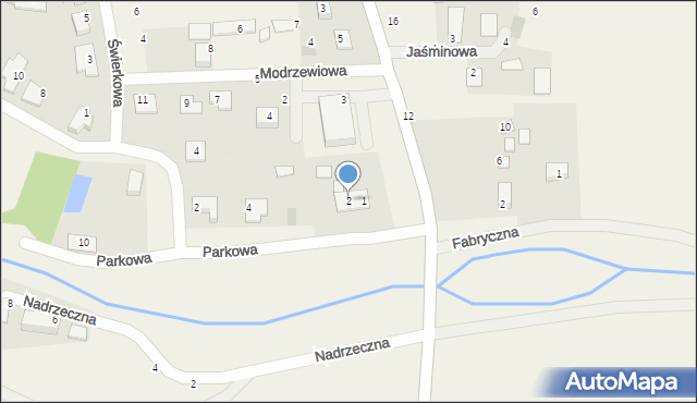 Dobrzyniewo Fabryczne, Parkowa, 2, mapa Dobrzyniewo Fabryczne