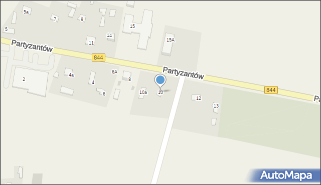 Dołhobyczów, Partyzantów, 10, mapa Dołhobyczów