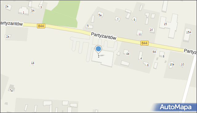 Dołhobyczów, Partyzantów, 2, mapa Dołhobyczów