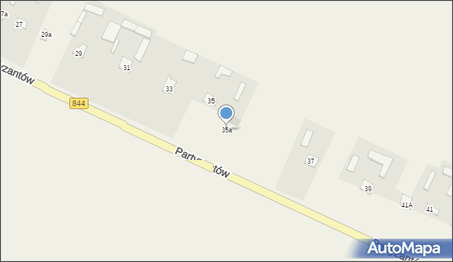 Dołhobyczów, Partyzantów, 35a, mapa Dołhobyczów