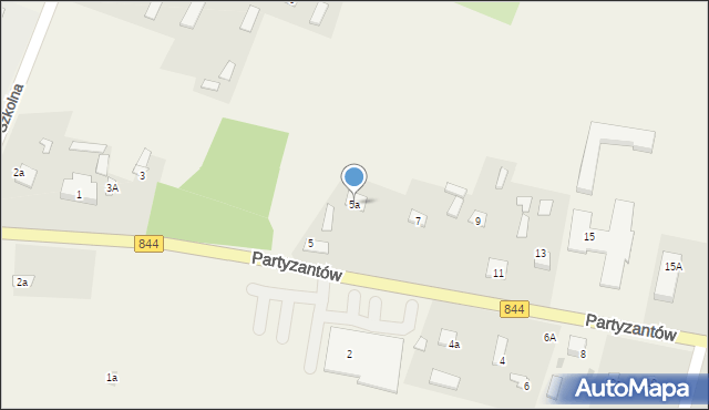 Dołhobyczów, Partyzantów, 5a, mapa Dołhobyczów