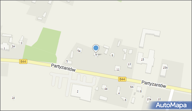 Dołhobyczów, Partyzantów, 7, mapa Dołhobyczów