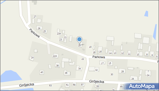 Drwalew, Parkowa, 20, mapa Drwalew