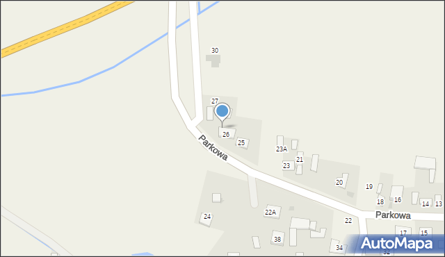 Drwalew, Parkowa, 26/1, mapa Drwalew