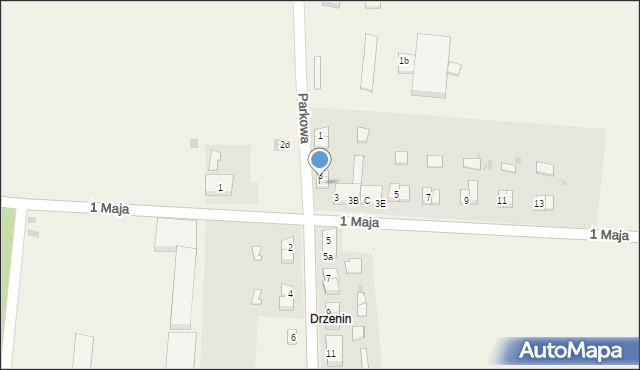 Drzenin, Parkowa, 3a, mapa Drzenin