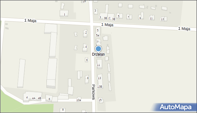 Drzenin, Parkowa, 9a, mapa Drzenin