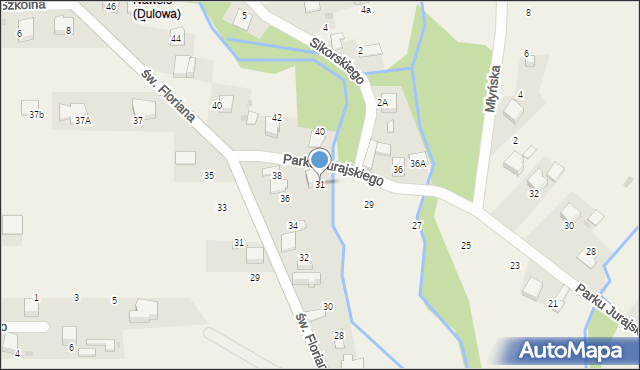 Dulowa, Parku Jurajskiego, 31, mapa Dulowa