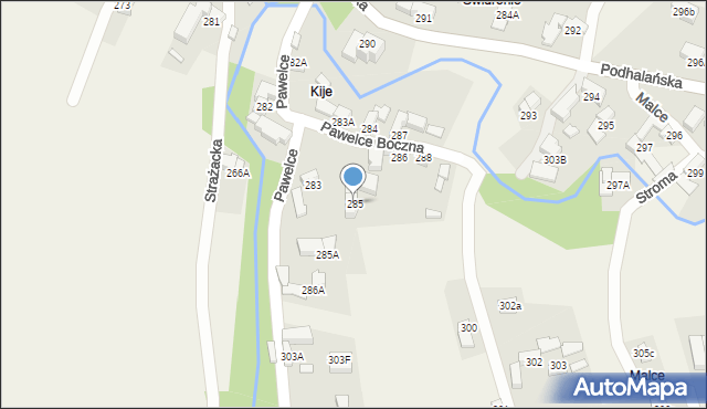 Dzianisz, Pawelce Boczna, 2, mapa Dzianisz