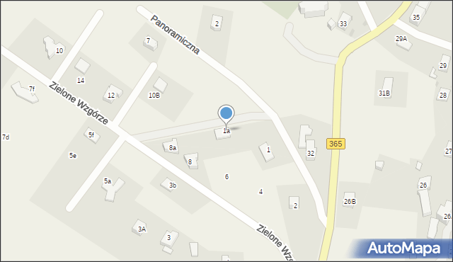 Dziwiszów, Panoramiczna, 1a, mapa Dziwiszów