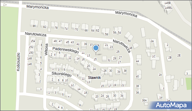 Elbląg, Paderewskiego Ignacego Jana, 7, mapa Elbląga