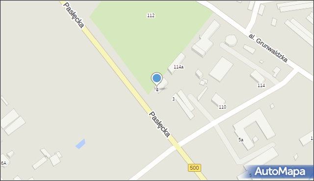 Elbląg, Pasłęcka, 4, mapa Elbląga