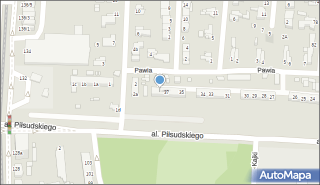 Elbląg, Pawia, 38, mapa Elbląga