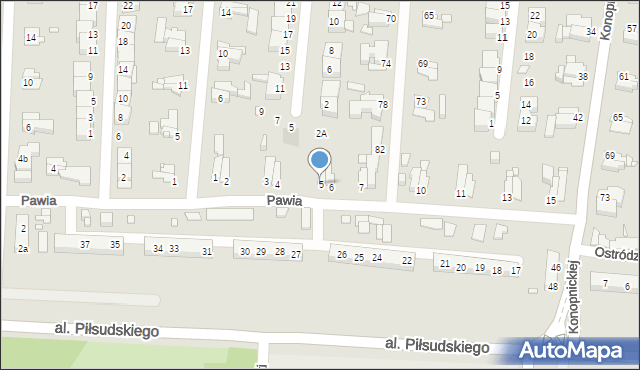 Elbląg, Pawia, 5, mapa Elbląga