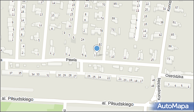 Elbląg, Pawia, 8, mapa Elbląga
