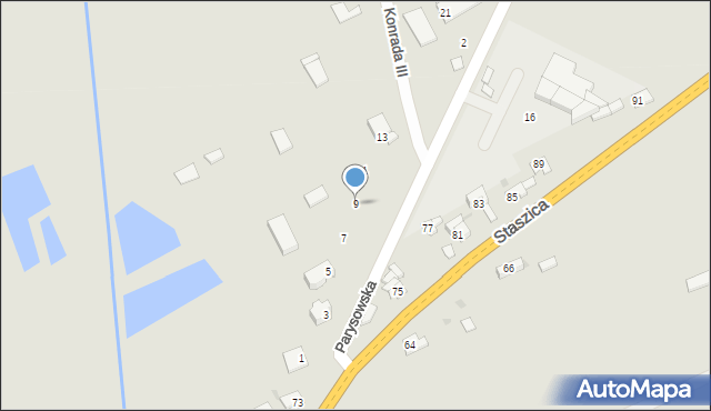 Garwolin, Parysowska, 9, mapa Garwolin