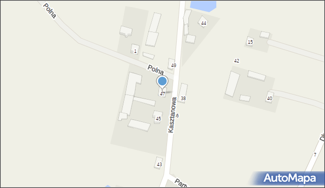 Gąski, Partyzantów, 47, mapa Gąski