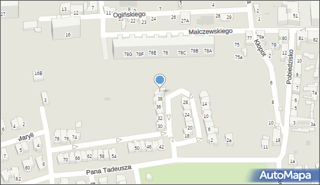 Gdańsk, Pana Tadeusza, 40, mapa Gdańska