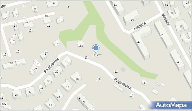 Gdańsk, Pagórkowa, 11a, mapa Gdańska