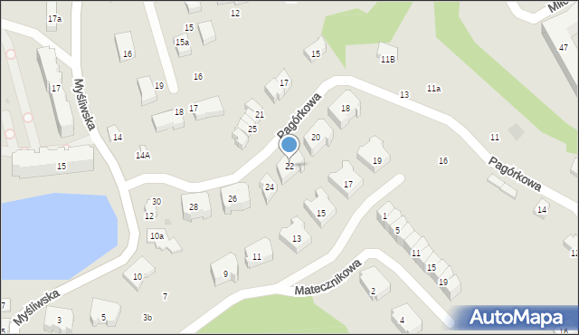 Gdańsk, Pagórkowa, 22, mapa Gdańska