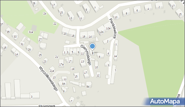 Gdańsk, Pankiewicza Józefa, 8, mapa Gdańska