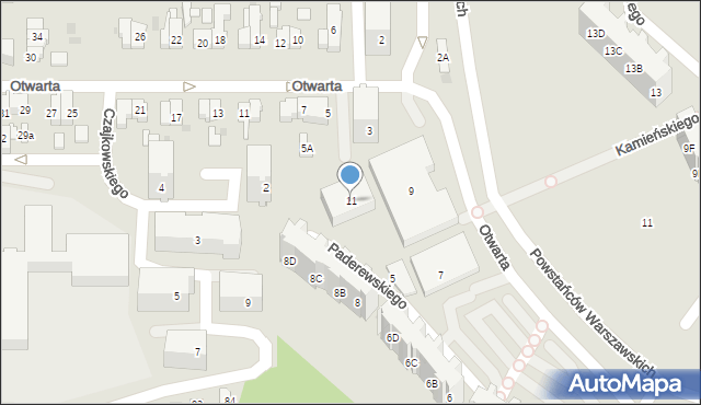 Gdańsk, Paderewskiego Ignacego Jana, 11, mapa Gdańska