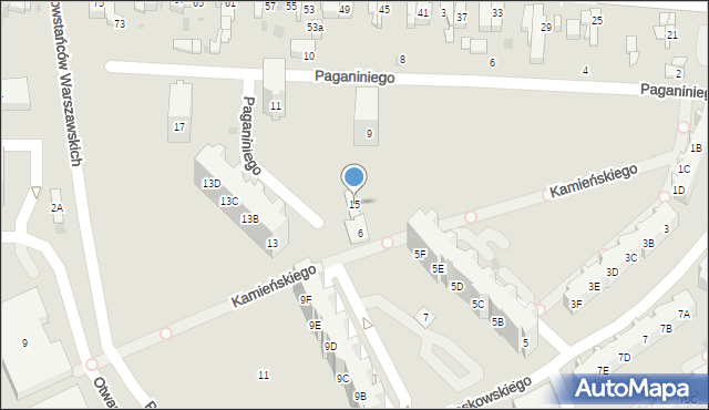 Gdańsk, Paganiniego Niccolo, 15, mapa Gdańska