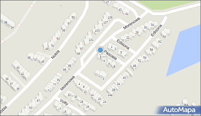 Gdańsk, Pascala Blaise'a, 2, mapa Gdańska