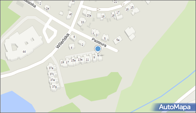 Gdańsk, Pasteura Ludwika, 7, mapa Gdańska