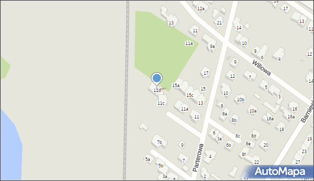 Gdańsk, Parterowa, 11d, mapa Gdańska