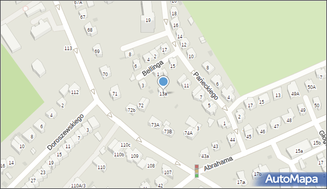 Gdańsk, Paneckiego Władysława, dr., 13a, mapa Gdańska