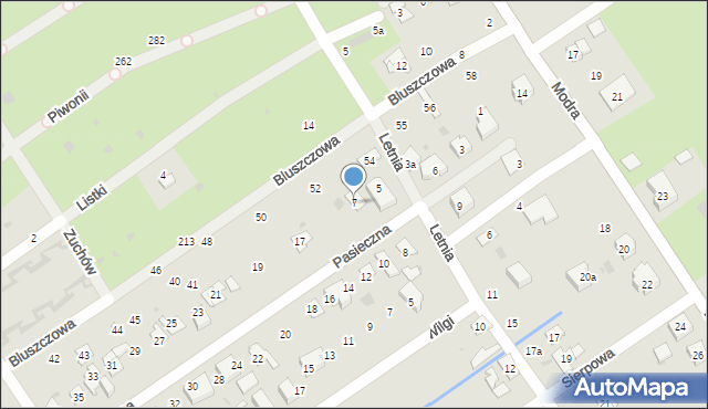 Gdańsk, Pasieczna, 7, mapa Gdańska