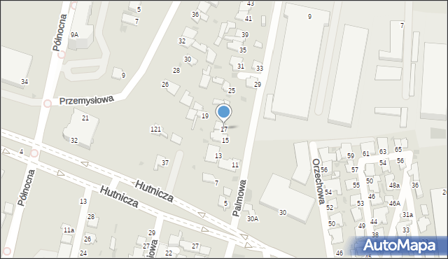 Gdynia, Palmowa, 17, mapa Gdyni