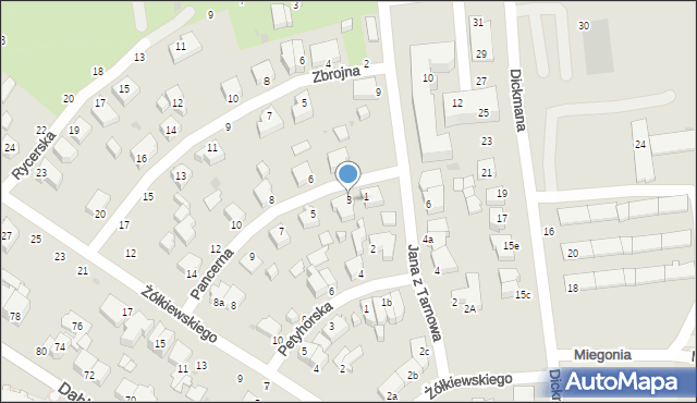 Gdynia, Pancerna, 3, mapa Gdyni