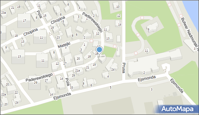 Gdynia, Paderewskiego Ignacego Jana, 17, mapa Gdyni