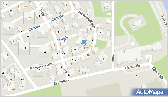 Gdynia, Paderewskiego Ignacego Jana, 18, mapa Gdyni