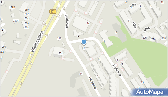 Gdynia, Parkowa, 2, mapa Gdyni