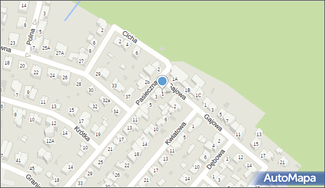 Gdynia, Pasieczna, 1, mapa Gdyni