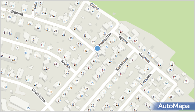 Gdynia, Pasieczna, 11, mapa Gdyni