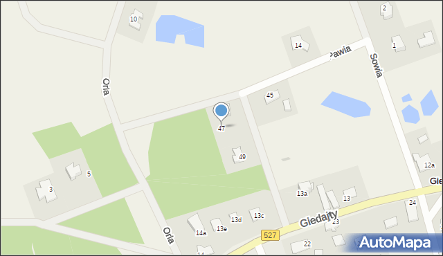 Giedajty, Pawia, 47, mapa Giedajty