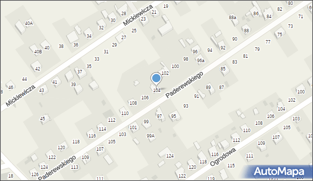 Gierałtowice, Paderewskiego Ignacego Jana, 104, mapa Gierałtowice