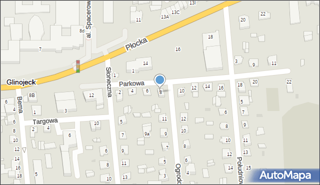 Glinojeck, Parkowa, 8, mapa Glinojeck