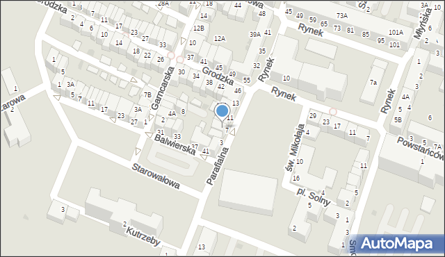 Głogów, Parafialna, 7A, mapa Głogów