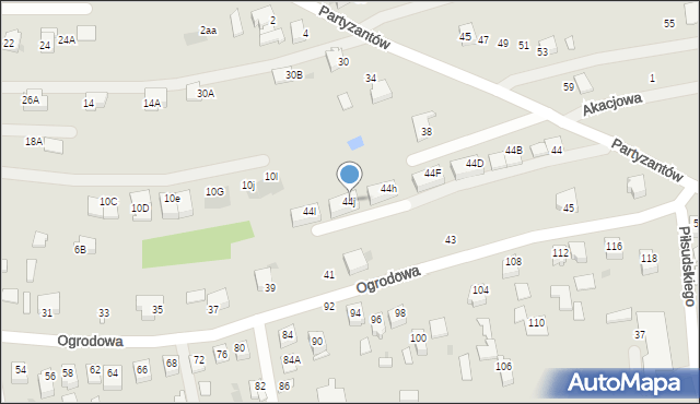 Głogów Małopolski, Partyzantów, 44j, mapa Głogów Małopolski