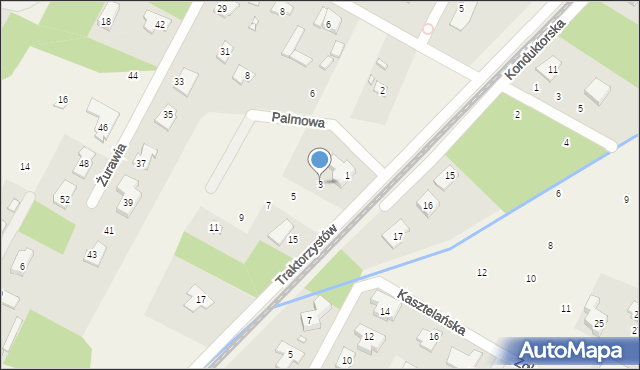 Głosków, Palmowa, 3, mapa Głosków