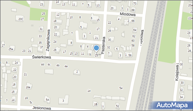 Głowno, Pasterska, 23, mapa Głowno