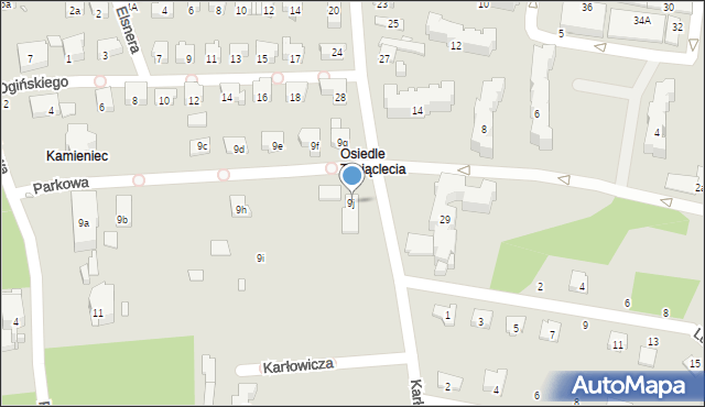 Głuchołazy, Parkowa, 9j, mapa Głuchołazy