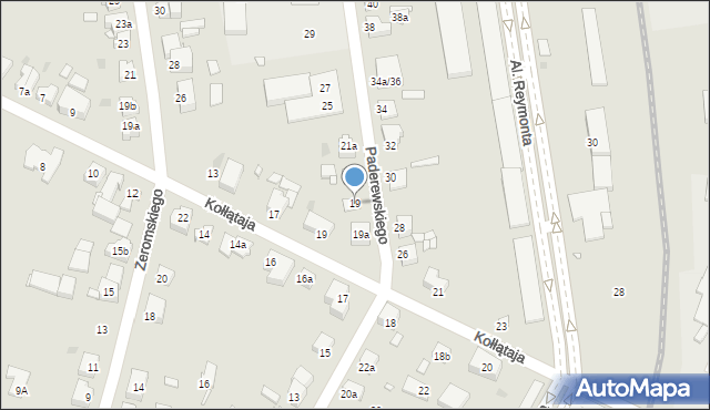 Gniezno, Paderewskiego Ignacego Jana, 19, mapa Gniezna